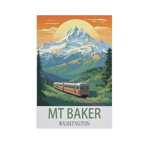 Mt Baker Washington，Puzzles 1000 Teile für Erwachsene, Klassische Puzzle Jungen Mädchen Puzzle für Kinder Teenager Lernspiel Spielzeug（75x50cm）-L56 von YYNFHCBS