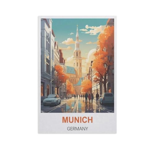 München, Deutschland，Puzzles 1000 Teile für Erwachsene, Klassische Puzzle Jungen Mädchen Puzzle für Kinder Teenager Lernspiel Spielzeug（75x50cm）-H18 von YYNFHCBS
