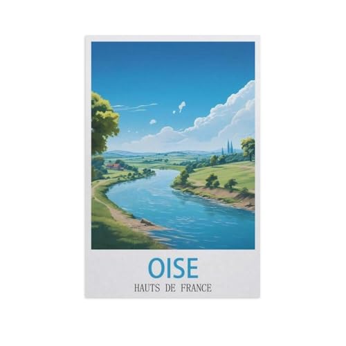 Oise Hauts-de-France，Puzzles für Erwachsene 1000 Teile, Klassische Puzzle Puzzle Schwierig für Erwachsene Teenager Freizeit Spaß Spiel Spielzeug （38x26cm）-M28 von YYNFHCBS