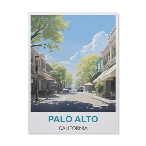 Palo Alto Kalifornien，Puzzles 1000 Stück Puzzles Für Erwachsene Kinder Klassisches Familienpuzzle Indoor DIY Spielzeug Geburtstagsgeschenk（38x26cm）-C16 von YYNFHCBS
