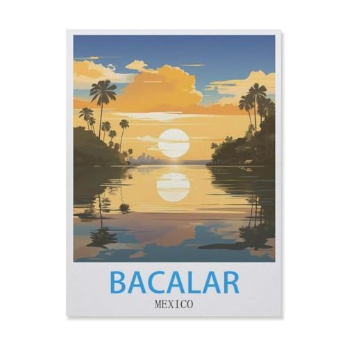 Papier Jigsaw Puzzle 1000 Stück，Bacalar Mexiko，Erwachsene Kinder Spielzeug Dekompressionsspiel（50x70cm）-E49 von YYNFHCBS