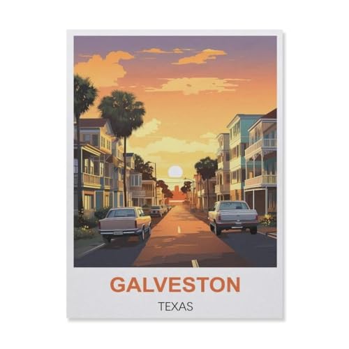 Papier Jigsaw Puzzle 1000 Stück，Galveston Texas，Erwachsene Kinder Spielzeug Dekompressionsspiel（50x70cm）-D3 von YYNFHCBS