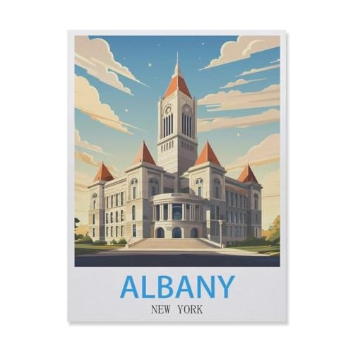 Papier Puzzle 1000 Stück，Albany New York，Erwachsene Kinder Spielzeug Dekompression Spiel（38x26cm）-E44 von YYNFHCBS