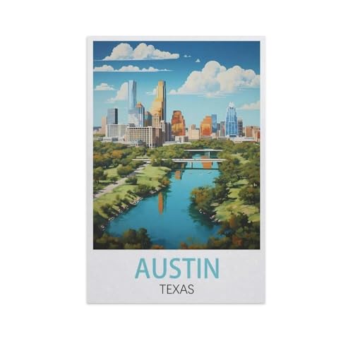 Papier Puzzle 1000 Stück，Austin, Texas，Erwachsene Kinder Spielzeug Dekompression Spiel（38x26cm）-I12 von YYNFHCBS