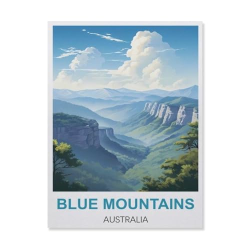Papier Puzzle 1000 Stück，Blue Mountains Australien，Lernspielzeug Für Erwachsene Geburtstagsgeschenk（38x26cm）-A5 von YYNFHCBS