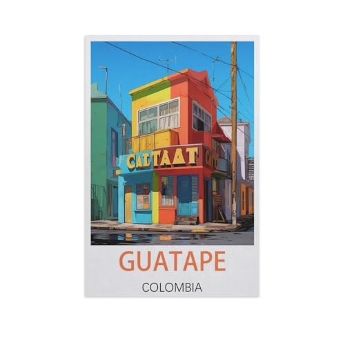 Papier Puzzle 1000 Stück，Guatape Kolumbien，Erwachsene Kinder Spielzeug Dekompression Spiel（38x26cm）-K31 von YYNFHCBS