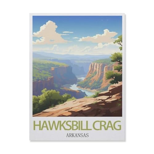 Papier Puzzle 1000 Stück，Hawksbill Crag Arkansas，Erwachsene Kinder Spielzeug Dekompression Spiel（38x26cm）-F17 von YYNFHCBS