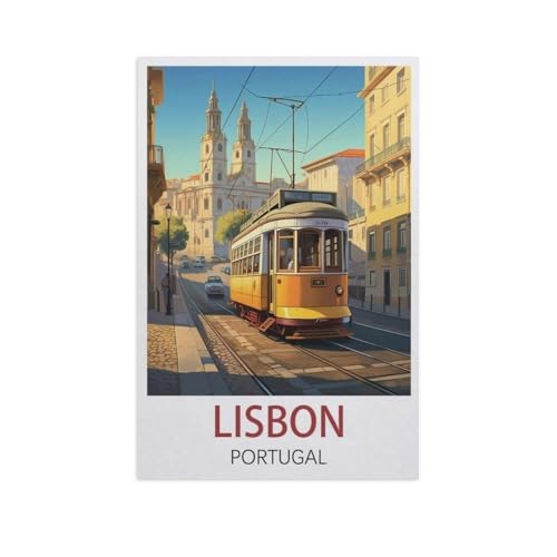 Papier Puzzle 1000 Stück，Lissabon Portugal，Erwachsene Kinder Spielzeug Dekompression Spiel（38x26cm）-L4 von YYNFHCBS