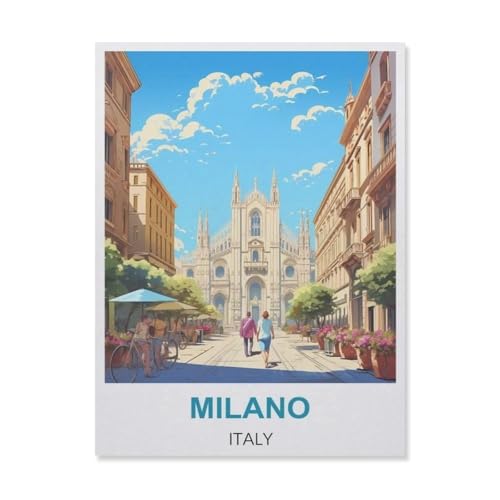 Papier Puzzle 1000 Stück，Mailand Italien，Puzzles Lernspielzeug Für Erwachsene Geburtstagsgeschenk（38x26cm）-C32 von YYNFHCBS