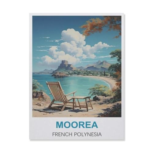 Papier Puzzle 1000 Stück，Moorea Französisch-Polynesien，Lernspielzeug Für Erwachsene Geburtstagsgeschenk（38x26cm）-A78 von YYNFHCBS