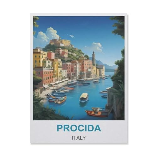 Papier Puzzle 1000 Stück，Procida Italien，Puzzles Lernspielzeug Für Erwachsene Geburtstagsgeschenk（38x26cm）-D5 von YYNFHCBS