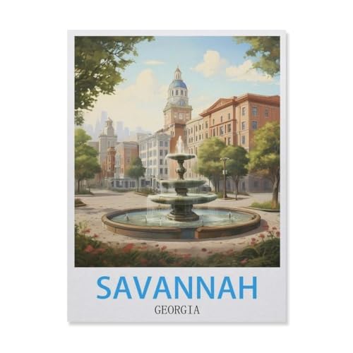 Papier Puzzle 1000 Stück，Savannah Georgia，Erwachsene Kinder Spielzeug Dekompression Spiel（38x26cm）-F90 von YYNFHCBS