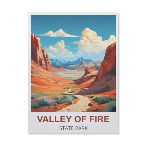 Papier Puzzle 1000 Stück，Valley of Fire State Park USA，Erwachsene Kinder Spielzeug Dekompression Spiel（38x26cm）-D71 von YYNFHCBS