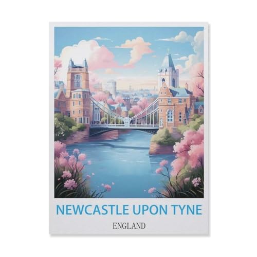 Papier Puzzle Puzzle 1000 Stück，Newcastle Upon Tyne England，Puzzles Lernspielzeug Für Erwachsene Geburtstagsgeschenk Home Decoration（50x70cm）-G12 von YYNFHCBS