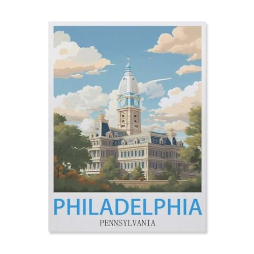Philadelphia Pennsylvania，Puzzle 1000 Teile Papier Puzzle Geeignet Für Erwachsene Kinder Familien Stressabbau Puzzlespiele（38x26cm）-F76 von YYNFHCBS