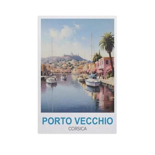 Porto-Vecchio Korsika，Puzzles 1000 Teile für Erwachsene, Klassische Puzzle Kinder Puzzle Herausfordernde Und Schwierige Rätsel für Erwachsene Und Jugendliche（75x50cm）-M25 von YYNFHCBS