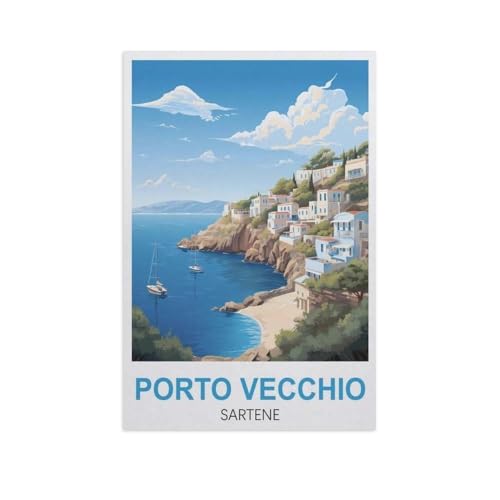 Porto-Vecchio Sartène，Puzzle 1000 Teile für Erwachsene, Klassische Puzzle Teenager Jungen Mädchen Puzzle Puzzles Spiele Pädagogisches Geschenk Home Decor（38x26cm）-M27 von YYNFHCBS