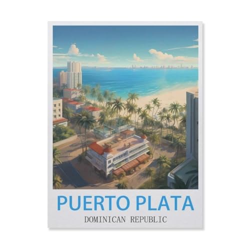 Puerto Plata Dominikanische Republik，Puzzles 1000 Teile für Erwachsene, Klassische Puzzle Jungen Mädchen Puzzle für Kinder Teenager Lernspiel Spielzeug（75x50cm）-F69 von YYNFHCBS