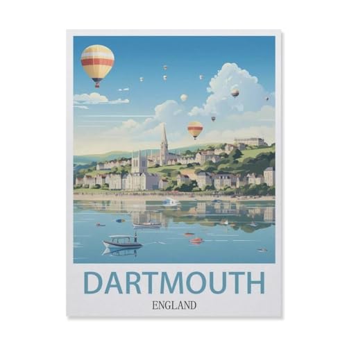 Puzzel Für Erwachsene Jigsaw Puzzle 1000，Dartmouth England，DIY Holz Puzzle Einzigartiges Geschenk Wohnkultur Stil（75x50cm）-G91 von YYNFHCBS