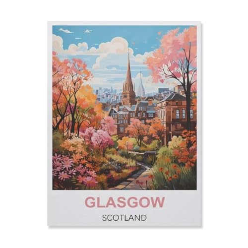 Puzzel Für Erwachsene Jigsaw Puzzle 1000，Glasgow Schottland，DIY Holz Puzzle Einzigartiges Geschenk Wohnkultur Stil（75x50cm）-D96 von YYNFHCBS