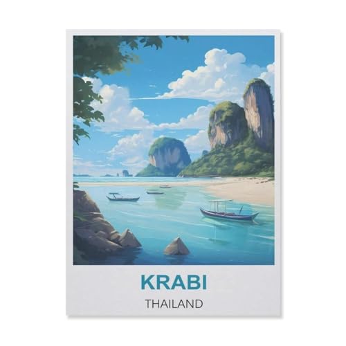 Puzzel Für Erwachsene Jigsaw Puzzle 1000，Krabi Thailand，DIY Holz Puzzle Einzigartiges Geschenk Wohnkultur Stil（75x50cm）-A31 von YYNFHCBS