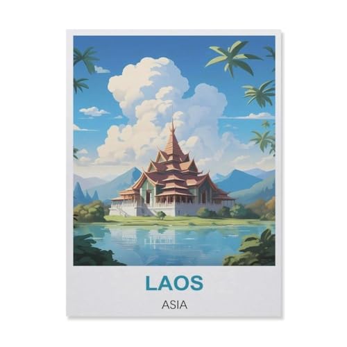 Puzzel Für Erwachsene Jigsaw Puzzle 1000，Laos Asien，DIY Papp Puzzle Einzigartiges Geschenk（38x26cm）-A22 von YYNFHCBS