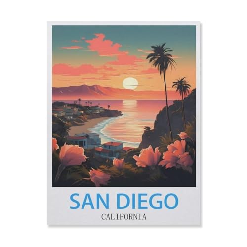 Puzzel Für Erwachsene Jigsaw Puzzle 1000，San Diego Kalifornien，DIY Papp Puzzle Einzigartiges Geschenk（38x26cm）-F33 von YYNFHCBS