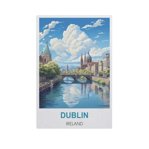 Puzzle，Dublin, Irland，Für Kinder Und Erwachsene Holz Personalisiertes Puzzle-Spaß-Spiel 1000pcs（75x50cm）-H54 von YYNFHCBS
