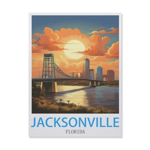 Puzzle，Jacksonville Florida，Für Kinder Und Erwachsene Papier Personalisiertes Puzzle-Spaß-Spiel 1000pcs（38x26cm）-D86 von YYNFHCBS