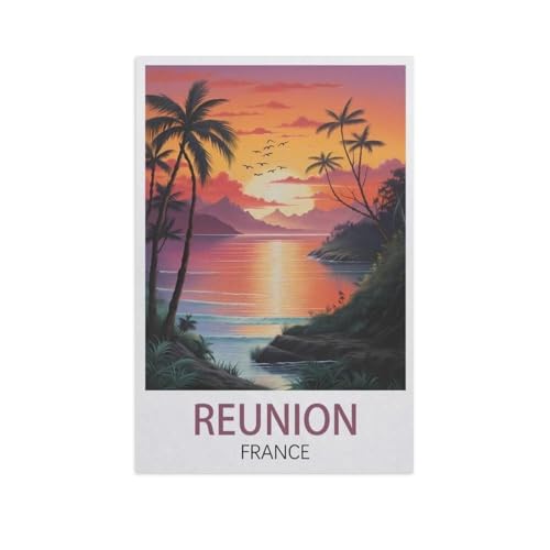 Puzzle，Réunion Frankreich，Für Kinder Und Erwachsene Holz Personalisiertes Puzzle-Spaß-Spiel 1000pcs（75x50cm）-L19 von YYNFHCBS