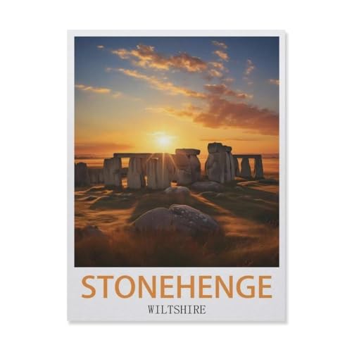 Puzzle，Stonehenge Wiltshire，Für Kinder Und Erwachsene Holz Personalisiertes Puzzle-Spaß-Spiel 1000pcs（75x50cm）-G81 von YYNFHCBS