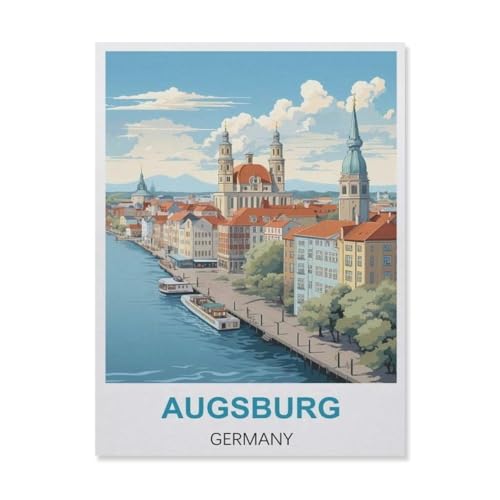 Puzzle 1000 Stück，Augsburg Deutschland，Papier Adult Toys Dekompression Spiel（38x26cm）-B56 von YYNFHCBS