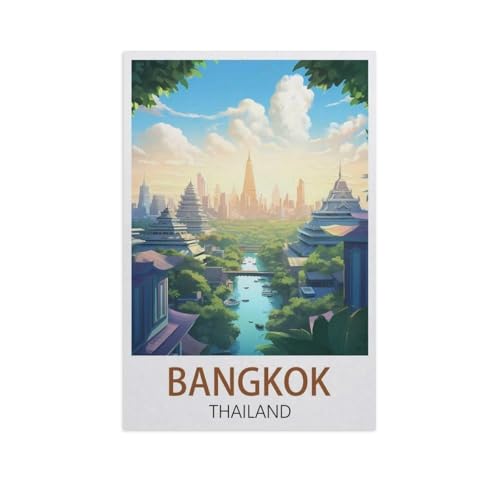Puzzle 1000 Stück，Bangkok Thailand，Klassische Puzzle 3D Puzzle DIY Kit Holz Spielzeug Einzigartiges Geschenk Wohnkultur（75x50cm）-K66 von YYNFHCBS