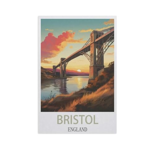 Puzzle 1000 Stück，Bristol England，Holz Kinderspielzeug Dekompression Spiel（75x50cm）-J56 von YYNFHCBS