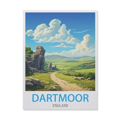 Puzzle 1000 Stück，Dartmoor England，Für Papier Erwachsene Spielzeug Dekompression Spiel（38x26cm）-G76 von YYNFHCBS