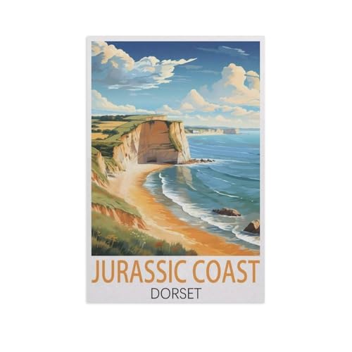 Puzzle 1000 Stück，Jurassic Coast Dorset，Klassische Puzzle 3D Puzzle DIY Kit Papier Spielzeug Einzigartiges Geschenk Wohnkultur（38x26cm）-M85 von YYNFHCBS
