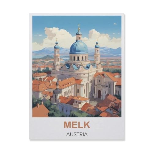 Puzzle 1000 Stück，Melk Österreich，Holz Kinderspielzeug Dekompression Spiel（75x50cm）-B50 von YYNFHCBS