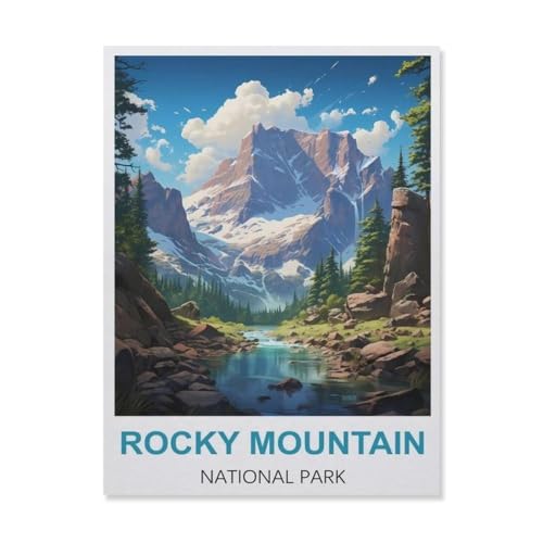 Puzzle 1000 Stück，Rocky Mountain Nationalpark，Papier Kinderspielzeug Dekompression Spiel（38x26cm）-A77 von YYNFHCBS