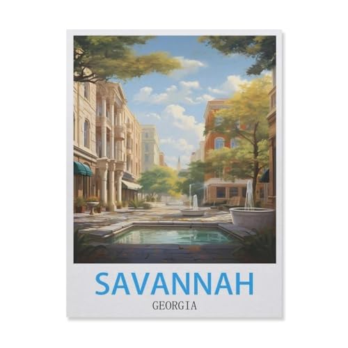 Puzzle 1000 Stück，Savannah Georgia，Für Papier Erwachsene Spielzeug Dekompression Spiel（38x26cm）-F27 von YYNFHCBS