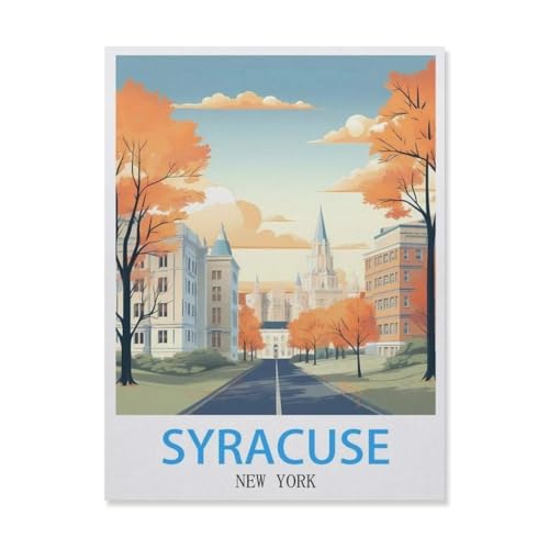 Puzzle 1000 Stück，Syracuse New York，Papier Kinderspielzeug Dekompression Spiel（38x26cm）-E42 von YYNFHCBS