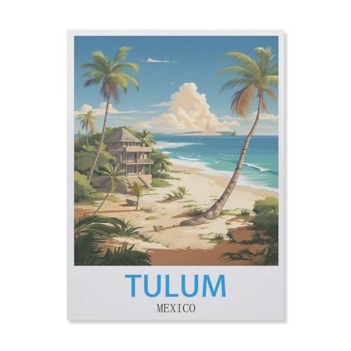 Puzzle 1000 Stück，Tulum Mexiko，Papier Kinderspielzeug Dekompression Spiel（50x70cm）-F88 von YYNFHCBS