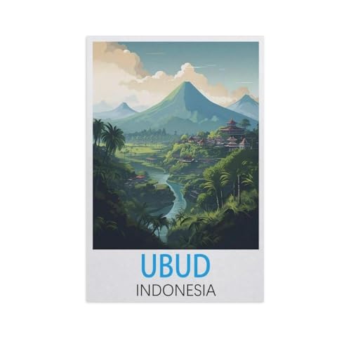 Puzzle 1000 Stück，Ubud Indonesien，Holz Kinderspielzeug Dekompression Spiel（75x50cm）-L75 von YYNFHCBS