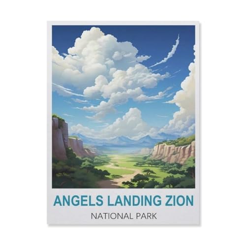 Puzzle 1000 Teile，Angels Landing Zion Nationalpark USA，Papier Adult Toys Dekompressionsspiel（38x26cm）-D82 von YYNFHCBS