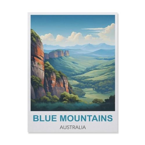 Puzzle 1000 Teile，Blue Mountains Australien，Papier Adult Toys Dekompressionsspiel（38x26cm）-A17 von YYNFHCBS