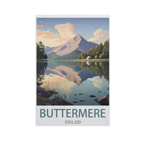 Puzzle 1000 Teile，Buttermere, England，DIY Handwerk Geschenk（50x70cm）-J18 von YYNFHCBS
