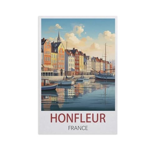 Puzzle 1000 Teile，Honfleur Frankreich，Papier Kinder Wiedergeboren Dekompressionsspiel（38x26cm）-L18 von YYNFHCBS