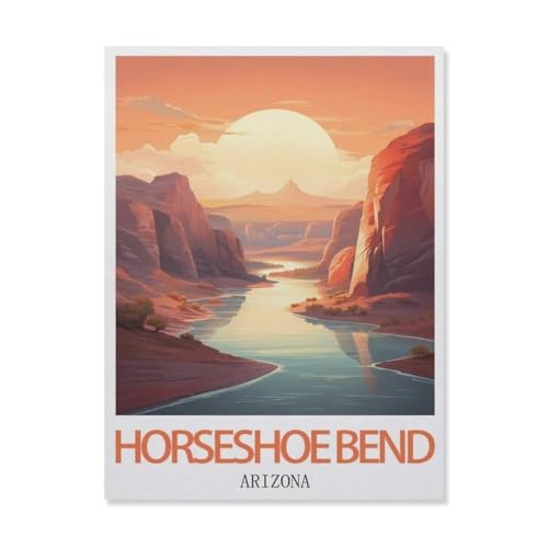 Puzzle 1000 Teile，Horseshoe Bend Arizona，DIY Handwerk Geschenk（50x70cm）-F50 von YYNFHCBS