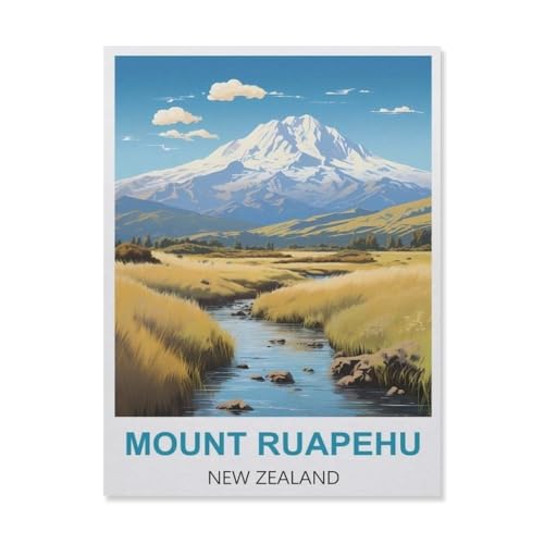 Puzzle 1000 Teile，Mount Ruapehu Neuseeland，Holz Adult Toys Dekompressionsspiel（75x50cm）-A90 von YYNFHCBS