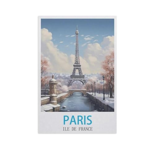 Puzzle 1000 Teile，Paris Île-de-France，Papier Kinder Wiedergeboren Dekompressionsspiel（38x26cm）-M64 von YYNFHCBS