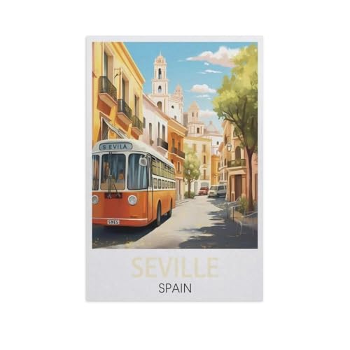 Puzzle 1000 Teile，Sevilla Spanien，Papier Kinder Wiedergeboren Dekompressionsspiel（38x26cm）-K45 von YYNFHCBS
